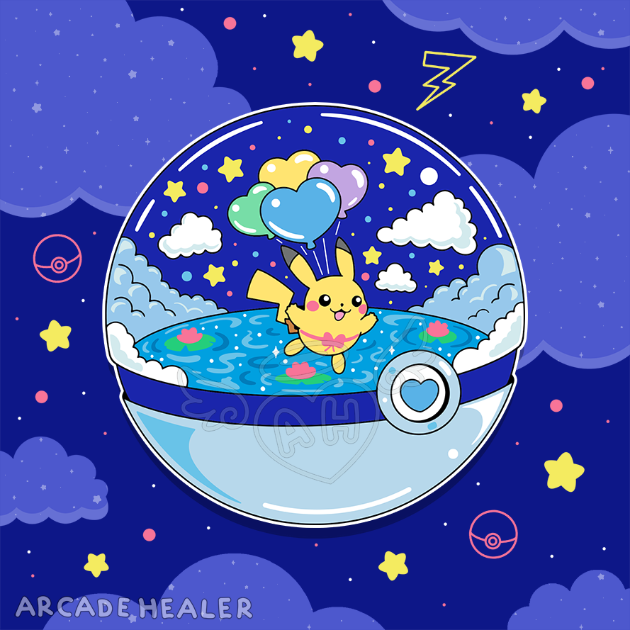 ArcadeHealer's tweet photo. In the Clouds 🎈⚡💛 You can preorder this cutie now!  https://t.co/0xCvQlBDBC #pikachu #enamelpins https://t.co/WATI9UEMbo