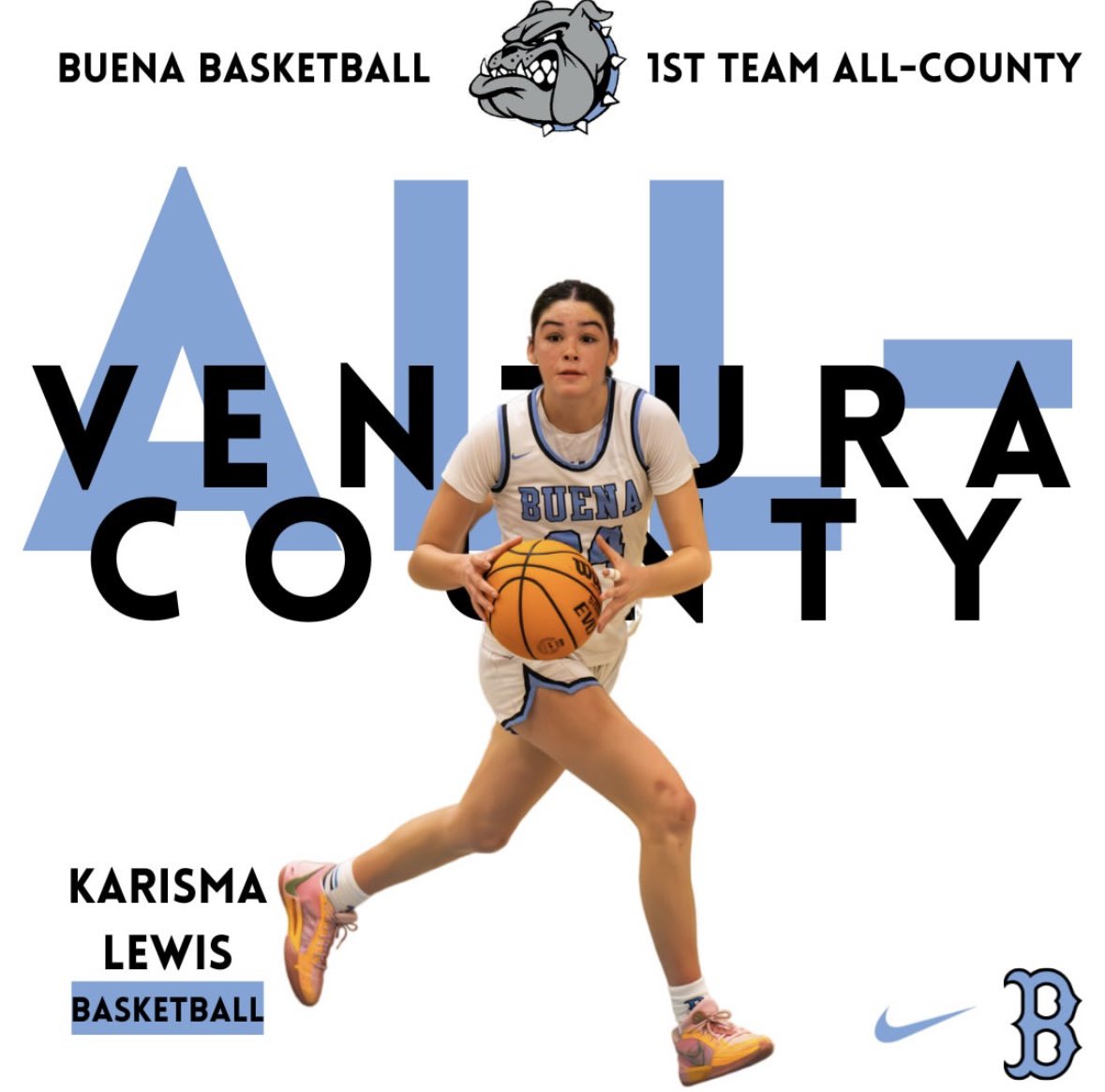 Congratulations <a href="/karismajean805/">Karisma Lewis</a> on being selected 1st team all county !