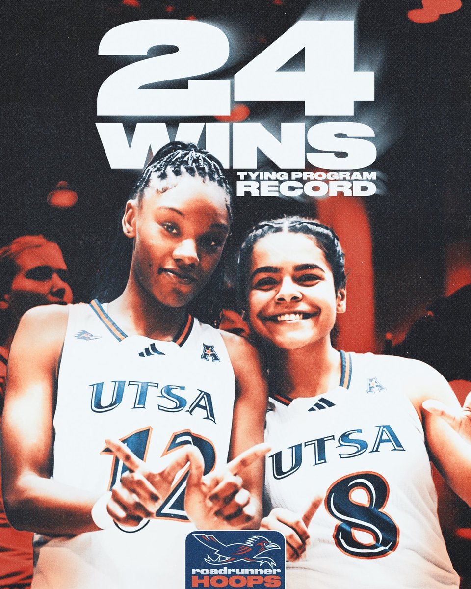Tied the program record, looking to break it on Saturday! 

Be a part of history 👇👇

🎟️: utsa.pro/record 

#BirdsUp 🤙 | #LetsGo210 | #CashIn 🏀