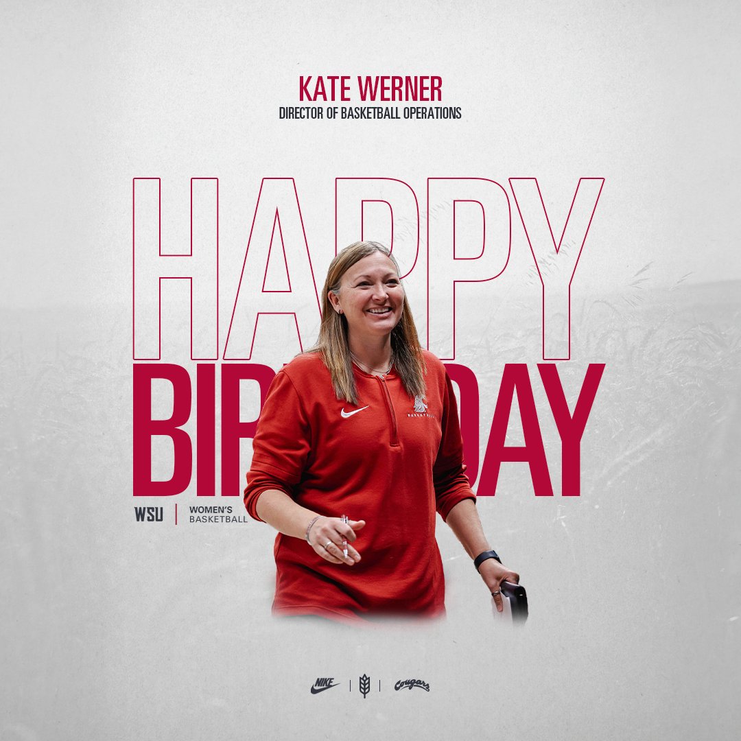WSUCougarWBB's tweet image. Wishing a happy birthday to the best DOBO in the nation - Kate Werner! ๐ฅณ๐
#GoCougs