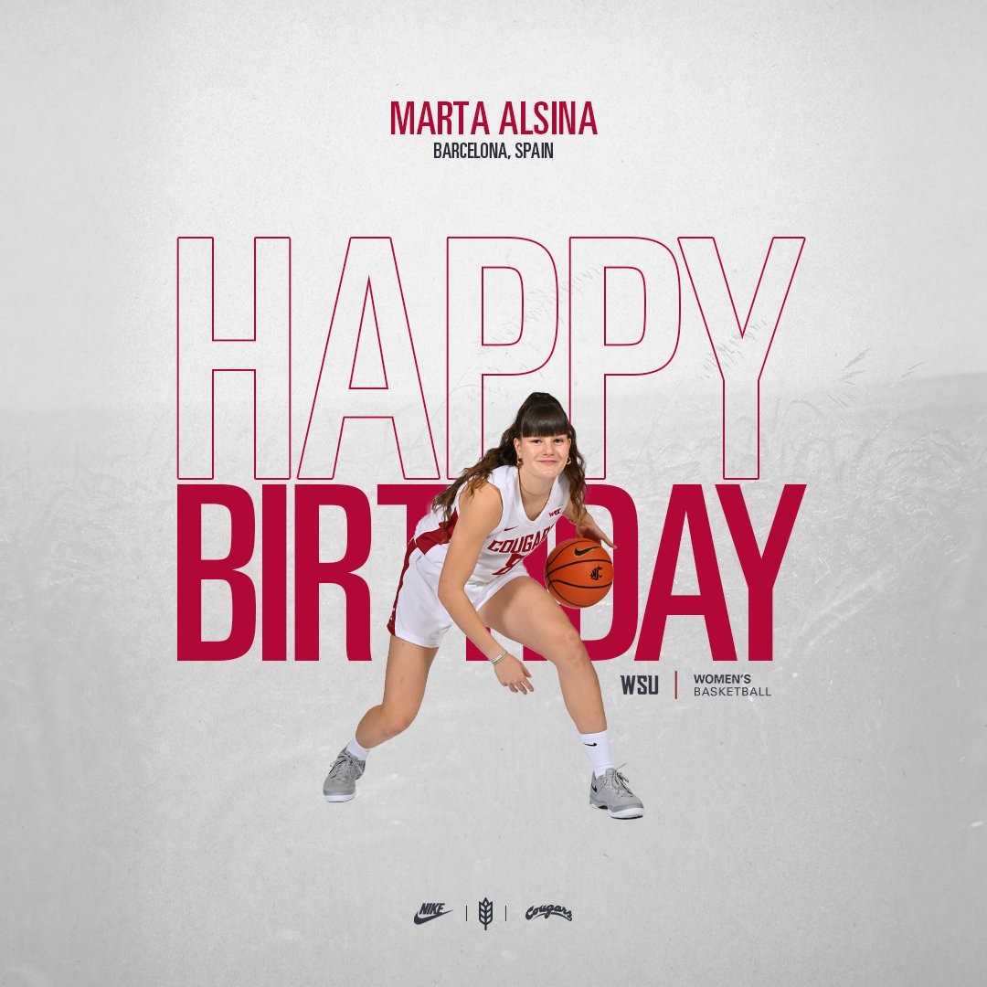 WSU Cougar Women's ๐ (@wsucougarwbb) on Twitter photo Happy birthday to Marta Alsina! ๐๐
Can't wait for your sophomore season with the Cougs! 
#GoCougs Happy birthday to Marta Alsina! ๐๐
Can't wait for your sophomore season with the Cougs! 
#GoCougs