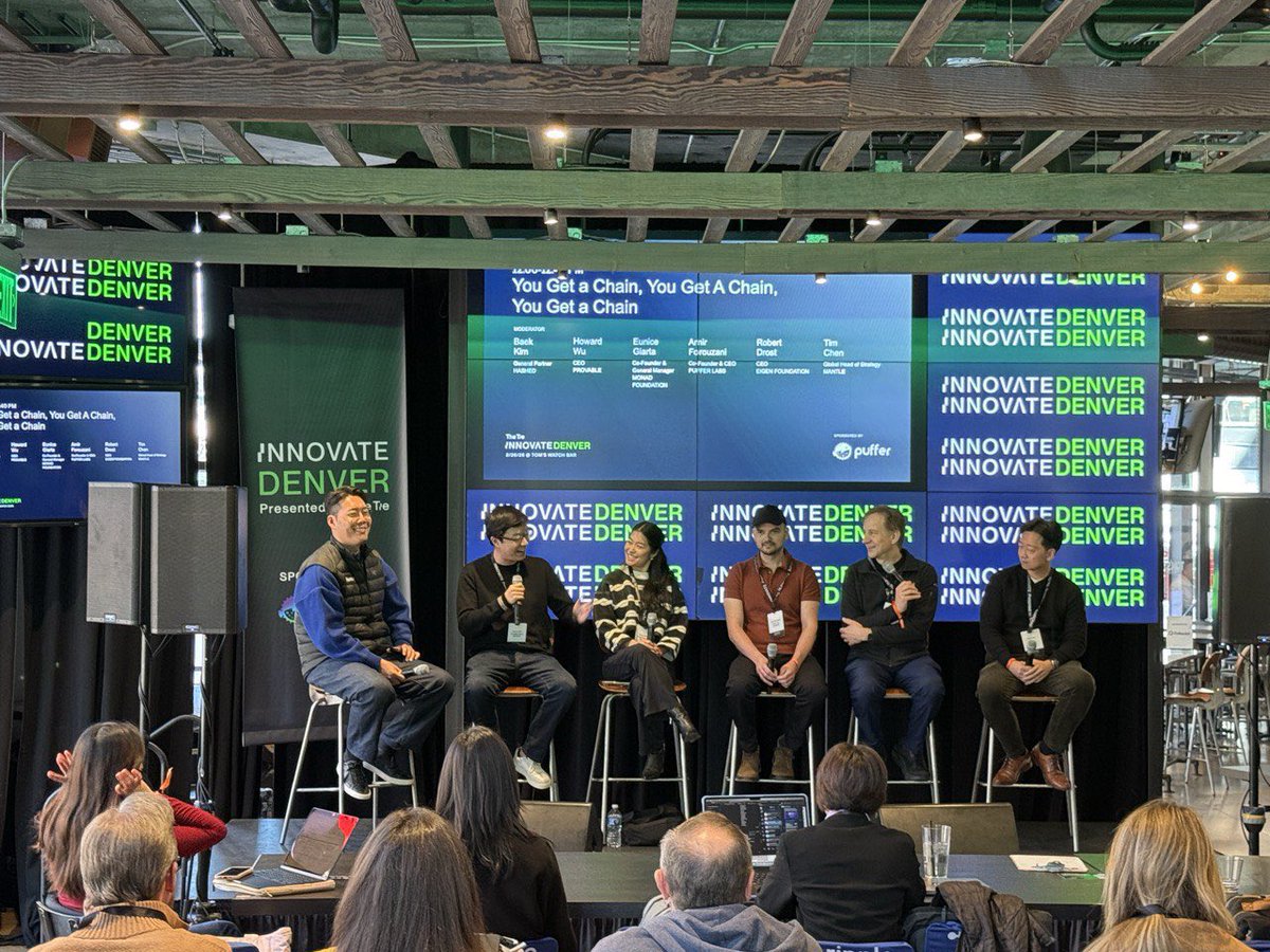 The future of crypto will be confidential &amp; compliant!

Thanks <a href="/TheTieIO/">The Tie</a> for a packed house &amp; a stacked lineup:
• <a href="/1HowardWu/">howardwu.aleo 🦁</a>, <a href="/ProvableHQ/">Provable 🦁</a>
• <a href="/0x_eunice/">Eunice | Monad Foundation (mainnet arc)</a>, <a href="/monad_xyz/">Monad</a>
• <a href="/AmirOnchain/">amiru.eth 🕶️🐡🦇🔊</a>, <a href="/puffer_finance/">Puffer Finance 🐡</a>
• <a href="/rjdrost/">Robert Drost, Ph.D. 🦇🔊</a>, <a href="/eigenfoundation/">Eigen Foundation</a>
• <a href="/tx0zz/">Timothée</a>, <a href="/0xMantle/">Mantle Network</a>
• <a href="/baekkyoumkim/">Baek Kim | HASHED</a>,