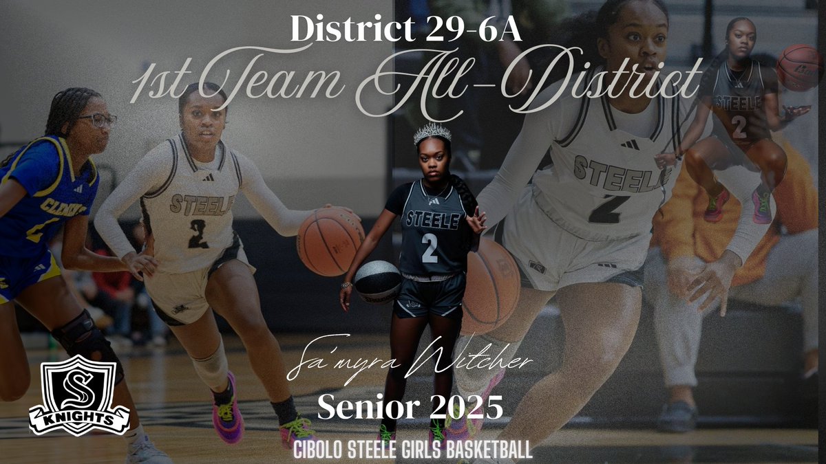 Steele Girls Bball (@slkbasketball) on Twitter photo Congratulations to our very own <a href="/WitcherSa87756/">samyrawitcher</a>
for an exceptional Senior season and for her being recognized for all of her hard work for the Steele Lady Knights! #SteeleLadyKnightsBasketball #KnightNation #1stTeamAllDistrictAward Congratulations to our very own <a href="/WitcherSa87756/">samyrawitcher</a>
for an exceptional Senior season and for her being recognized for all of her hard work for the Steele Lady Knights! #SteeleLadyKnightsBasketball #KnightNation #1stTeamAllDistrictAward