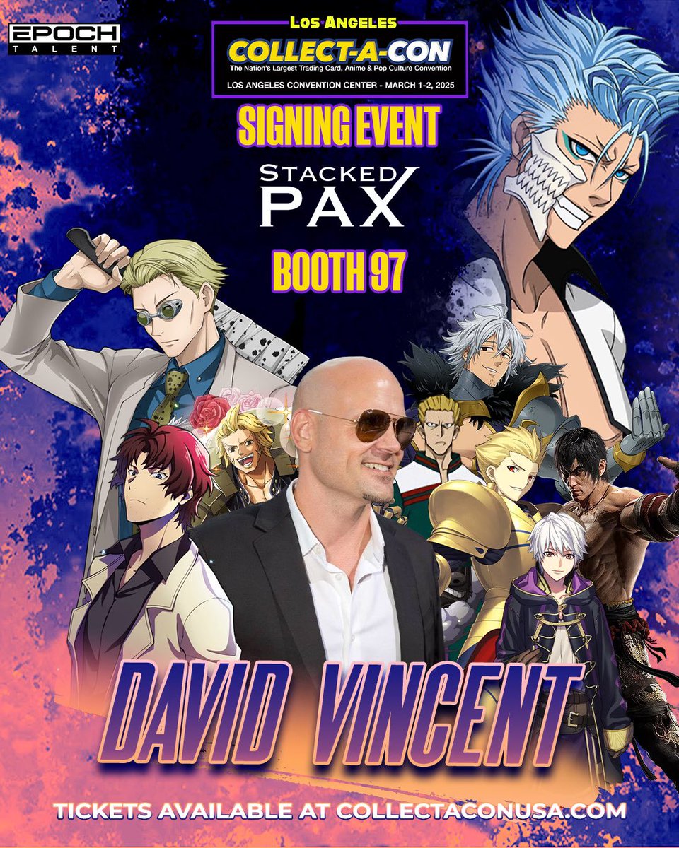 David Vincent (@davidvincentva) on Twitter photo LA Peeps! I will be at the Stacked Pax booth 97 at <a href="/Collect_A_Con/">Collect-A-Con</a> this weekend in LA! Hope to see you there!!
#collectacon #funko LA Peeps! I will be at the Stacked Pax booth 97 at <a href="/Collect_A_Con/">Collect-A-Con</a> this weekend in LA! Hope to see you there!!
#collectacon #funko