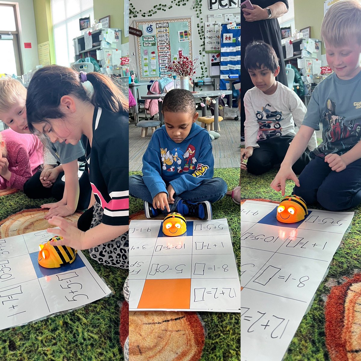stacyawilliams2's tweet photo. What is more fun than solving equations while learning to code? #firsties #teacher #math #coding #fortheloveoflearning https://t.co/gQOpyda3N2