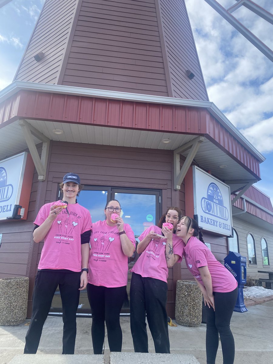 Empower kindness and take a bite out of bullying on Pink Shirt Day 🍩 #donutmillreddeer #PinkShirtDay
