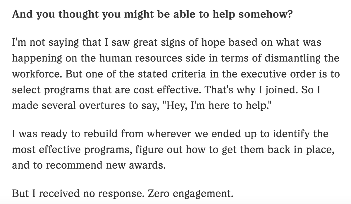 Jeff Mosenkis (@mosenkis) on Twitter photo Why <a href="/deankarlan/">Dean Karlan</a>, Chief Economist of USAID, resigned on Tuesday:
npr.org/sections/goats… Why <a href="/deankarlan/">Dean Karlan</a>, Chief Economist of USAID, resigned on Tuesday:
npr.org/sections/goats…