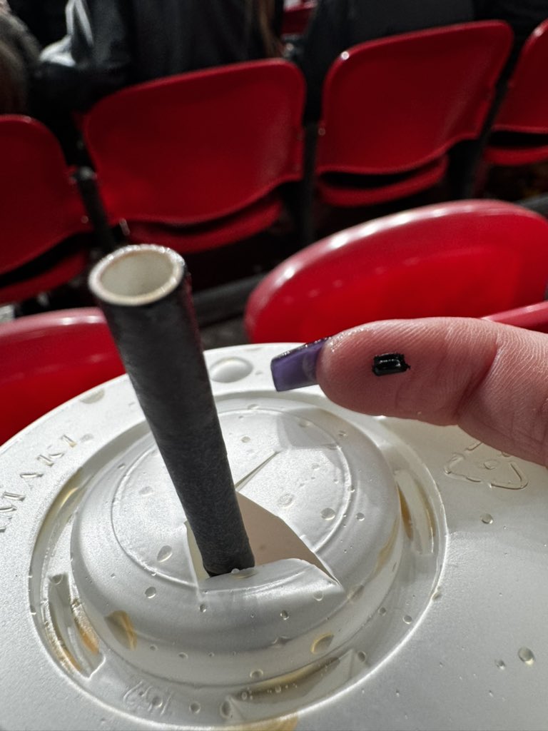 defonotgrace's tweet photo. @wembleystadium uhhh what is this that I just sucked up at the end of my Pepsi 😭😭 (no I haven’t told staff because I have social anxiety lol) it was hard like plastic https://t.co/gZTnylcXCL