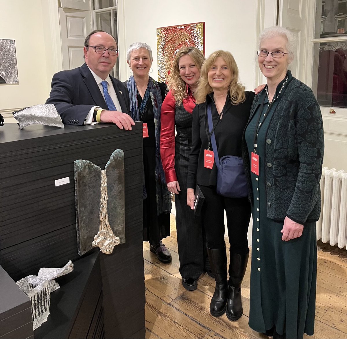 Great to be at Somerset  House in London this evening attending the collectors preview of Collect 2025. The leading international fair for contemporary craft and design, organised by the Craft Council.   Great to meet Ruth Davies and her team from Wales.