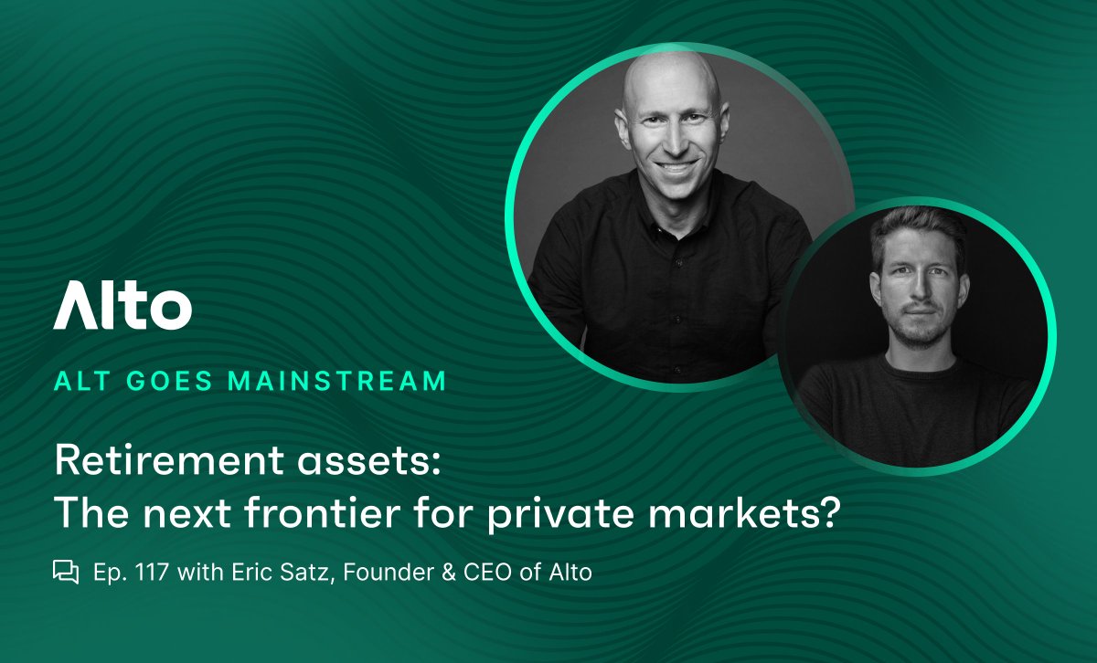 Alto CEO <a href="/ericsatz/">Eric Satz</a> recently sat down with <a href="/michaelsidgmore/">Michael Sidgmore</a> on the @goesalt podcast to explore why private market access is more important than ever, how investors can leverage retirement funds for alternative investments, and what is next for Alto. During the conversation, Eric