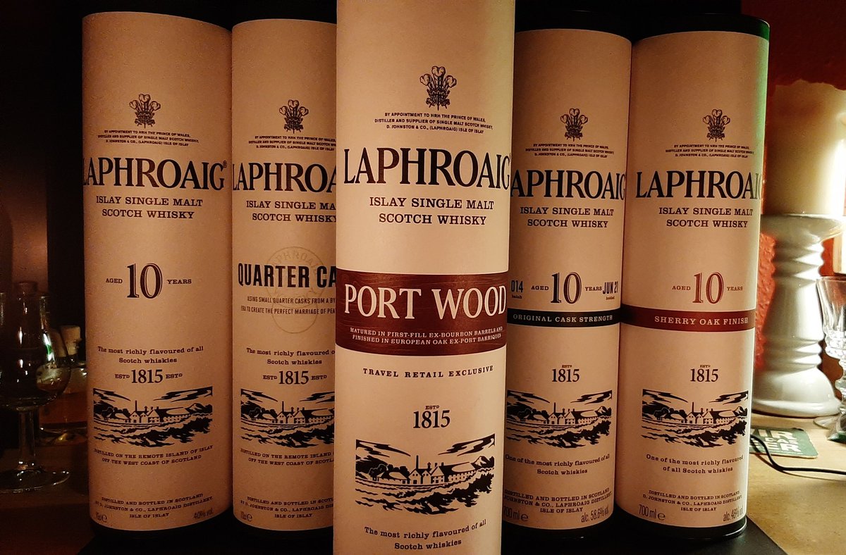Es ist mir gelungen, einen #Laphroaig Port Wood in der alten Ausführung zu ergattern. Er ergänzt meine kleine Sammlung wunderbar. Mal sehen, wann ich ihn öffne und genieße.

Slàinte Mhath! 🥃😊🏴󠁧󠁢󠁳󠁣󠁴󠁿
#SingleMalt #Scotch #Whisky