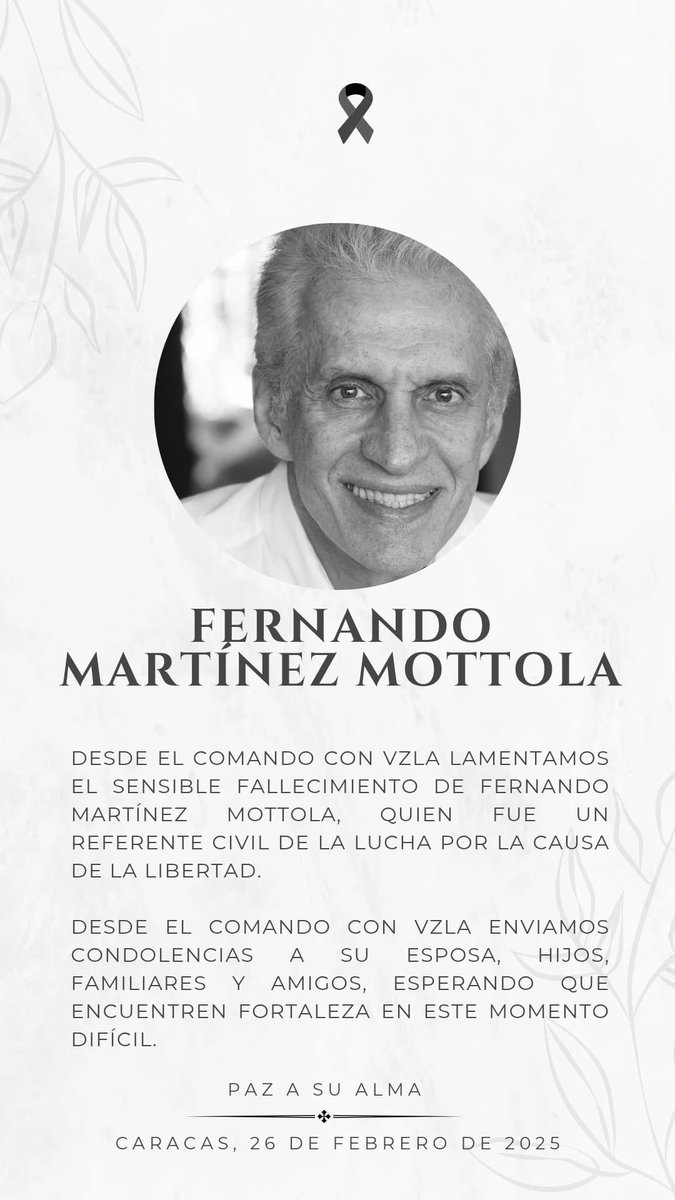 Hoy ha partido un amigo de tantos años y tantas luchas. Es muy difícil y doloroso de procesar; hicimos tantos planes para la transformación de Venezuela…

Fernando era un hombre bueno, inteligente, sensible, ponderado, super trabajador. Qué falta nos va a hacer!

A Laura y a los