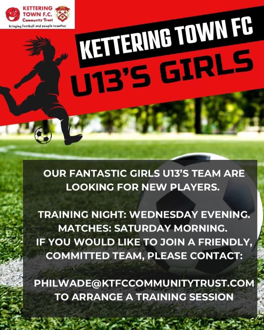 Talented team, 3 great coaches - looking for some additional players to join them 👧 ⚽️