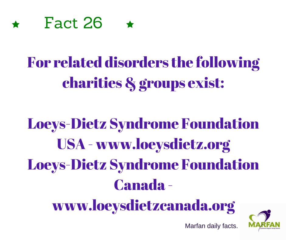 Marfan Ireland ๐ฎ๐ช (@marfanireland) on Twitter photo Marfan Syndrome has a lot of similar symptoms to Loeys-Dietz
Syndrome. As such we are more than happy to provide help, advice & support to anyone with LDS.
Don't forget to LIKE & Share to post - you'd never know who youโre helping!
<a href="/LDSFoundation/">Loeys-Dietz Syndrome</a>
<a href="/LDSFCanada/">Loeys-Dietz Canada</a>
<a href="/RareDiseasesIE/">Rare Diseases Ireland</a> Marfan Syndrome has a lot of similar symptoms to Loeys-Dietz
Syndrome. As such we are more than happy to provide help, advice & support to anyone with LDS.
Don't forget to LIKE & Share to post - you'd never know who youโre helping!
<a href="/LDSFoundation/">Loeys-Dietz Syndrome</a>
<a href="/LDSFCanada/">Loeys-Dietz Canada</a>
<a href="/RareDiseasesIE/">Rare Diseases Ireland</a>