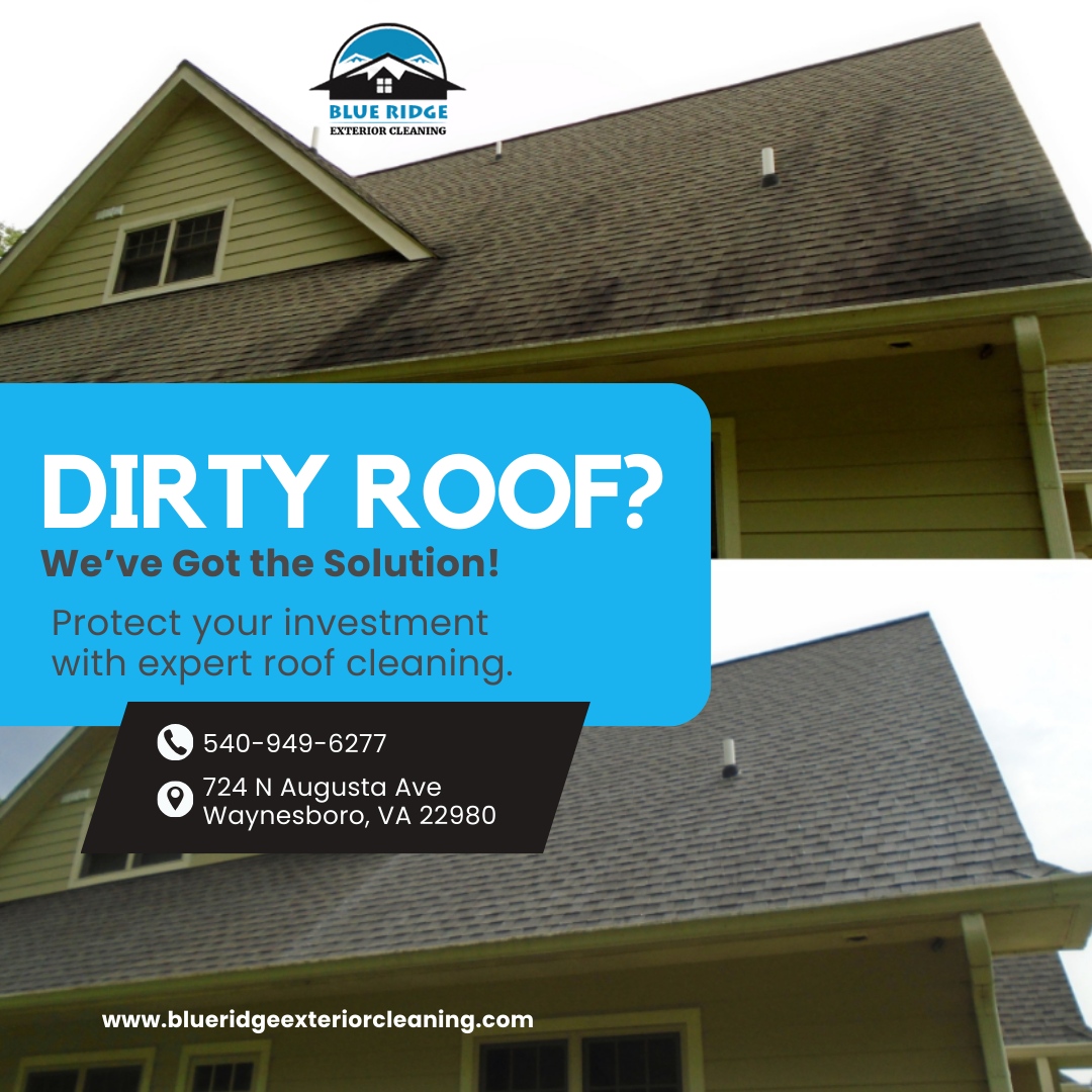 BlueRidgeExt1's tweet photo. Black streaks, moss, and algae on your roof aren’t just cosmetic issues—they can cause long-term damage and lead to expensive repairs. Our professional soft washing service safely removes these contaminants, helping to extend your roof’s lifespan and improve energy efficiency.... https://t.co/thAR8LyFst