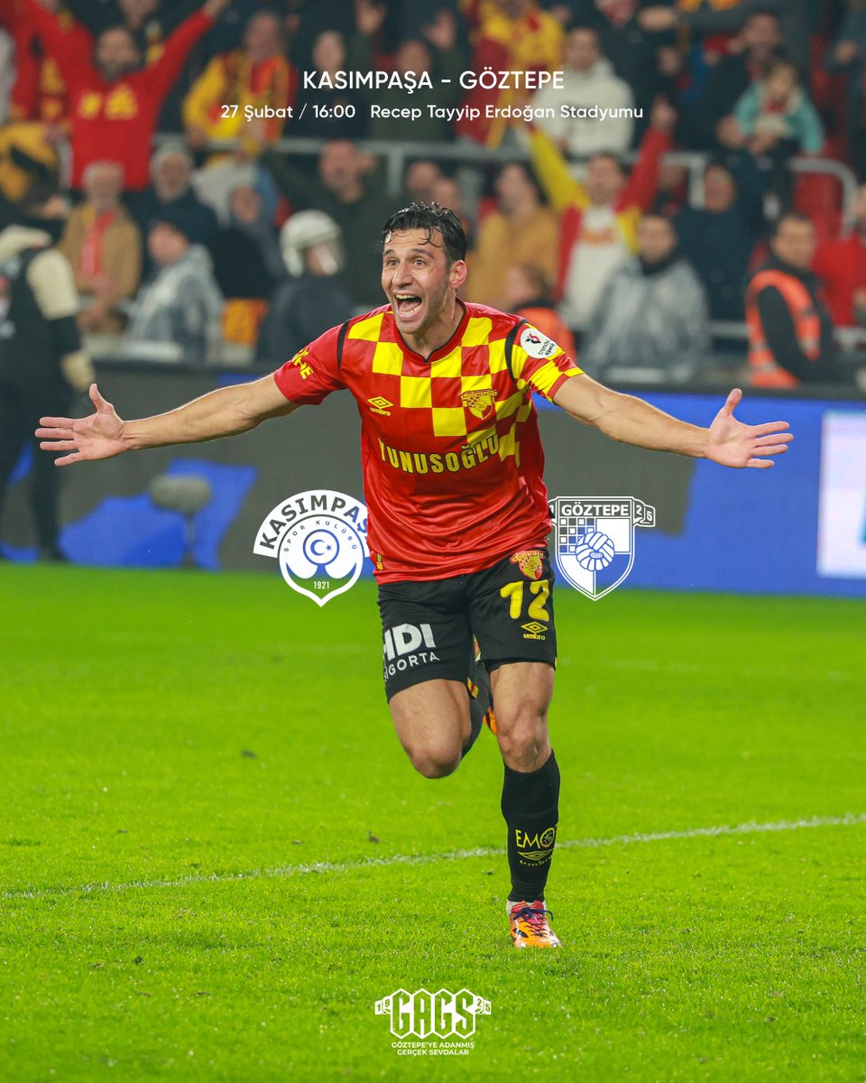 Göztepe’miz Türkiye Kupası için Kasımpaşa deplasmanında.💪

🗓️ 27 Şubat Perşembe
🕣 16:00
📍  Recep Tayyip Erdoğan Stadyumu

#HaydiBastırŞanlıGöztepe #Göztepe #GAGS #Kayserispor