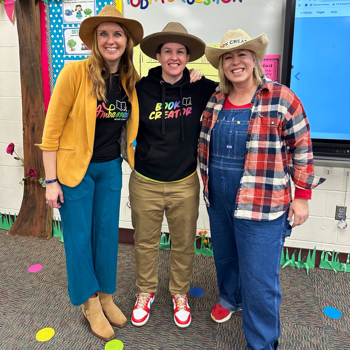 Farmer Faubs ๐ค +๐ (@farmerfaubs) on Twitter photo My 3rd stop on the Indiana road tour was filled with cowboy hats & handmade Squishmallows! Seeing the amazing work this district is doing using <a href="/BookCreatorApp/">Book Creator Team</a> was truly a Yeehaw Moment!
Thanks <a href="/MrsSchwanekamp/">Karisa Schwanekamp</a> for sharing the amazingness thatโs happening ๐ค ๐ซถ My 3rd stop on the Indiana road tour was filled with cowboy hats & handmade Squishmallows! Seeing the amazing work this district is doing using <a href="/BookCreatorApp/">Book Creator Team</a> was truly a Yeehaw Moment!
Thanks <a href="/MrsSchwanekamp/">Karisa Schwanekamp</a> for sharing the amazingness thatโs happening ๐ค ๐ซถ