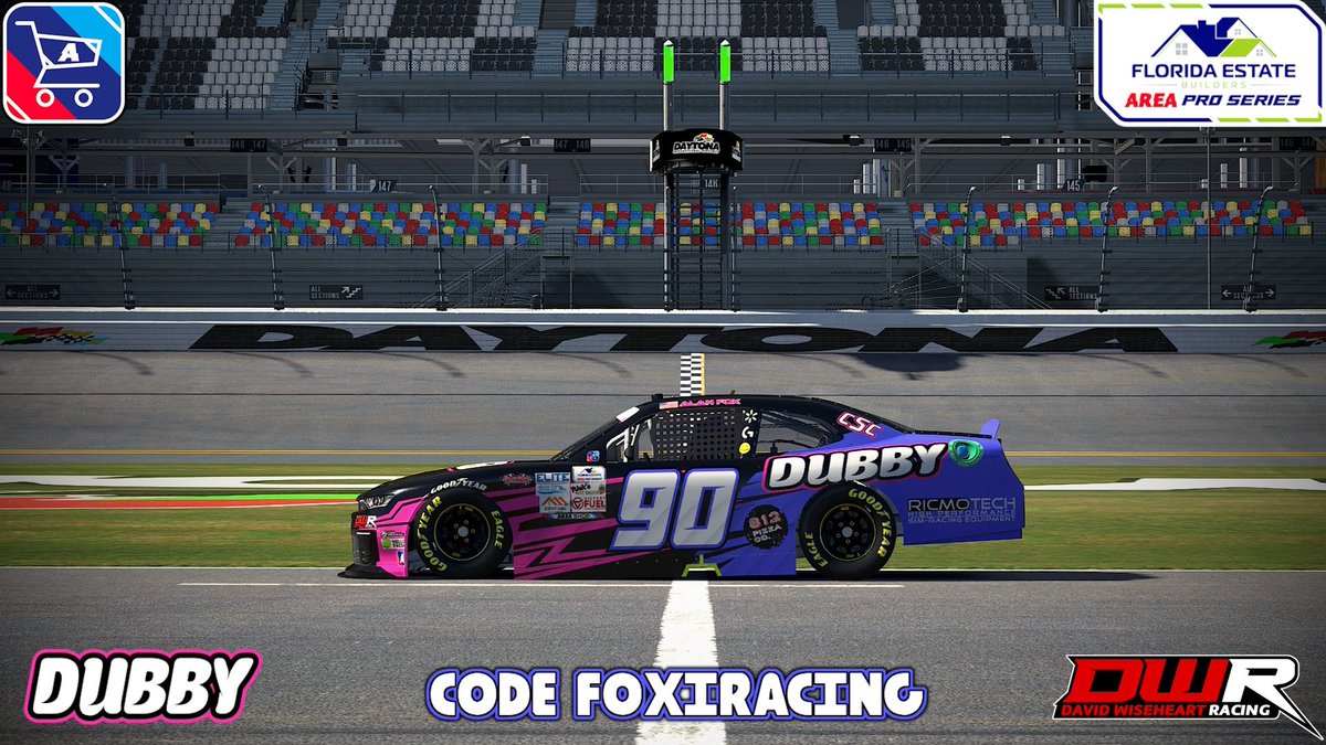 Only 8 days from unloading this <a href="/DubbyEnergy/">DUBBY®</a> <a href="/DWiseheartRCN/">David Wiseheart Racing</a> Camaro at the virtual <a href="/DAYTONA/">Daytona International Speedway</a> to make my debut in the <a href="/AREAiRacing/">AREA iRacing</a> #FloridaEstateBuilders Pro Series! Hoping for a strong start in arguably the strongest league on <a href="/iRacing/">iRacing</a> 🏆

Use the code for 10% off Dubby purchases!