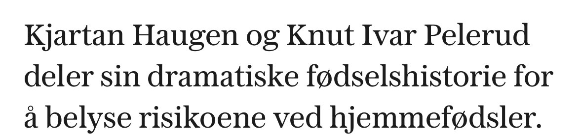 Menn har ikkje fødselshistorier. Kvinner har.