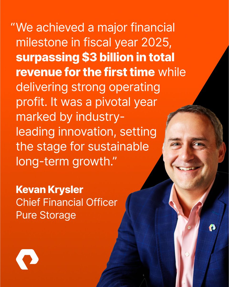 EverpureData's tweet photo. Today, we released our financial results for Fiscal Q4 and Full Year 2025! See the results: https://t.co/ErTEbEY1Ur

#PSTG $PSTG #innovation #technology #StoragePlatform #DOW #Stocks #StockMarket #data #DataStorage https://t.co/F5dZcy312r