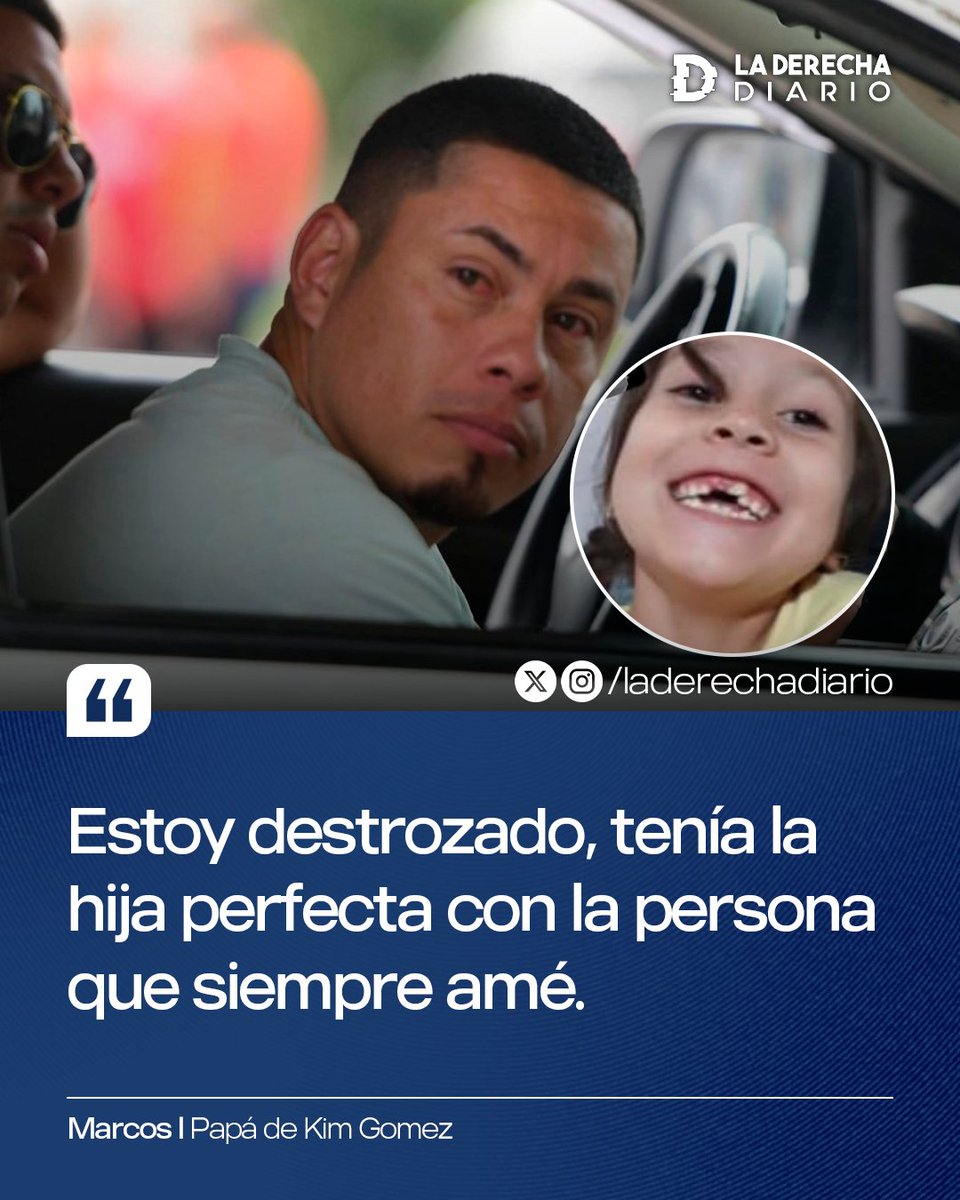 laderechadiario's tweet image. 🚨🇦🇷 | “Estoy destrozado, tenía la hija perfecta con la persona que siempre amé”: El desgarrador testimonio de Marcos, papá de Kim Gómez, la nena de 7 años asesinada por dos malnacidos delincuentes menores de edad.