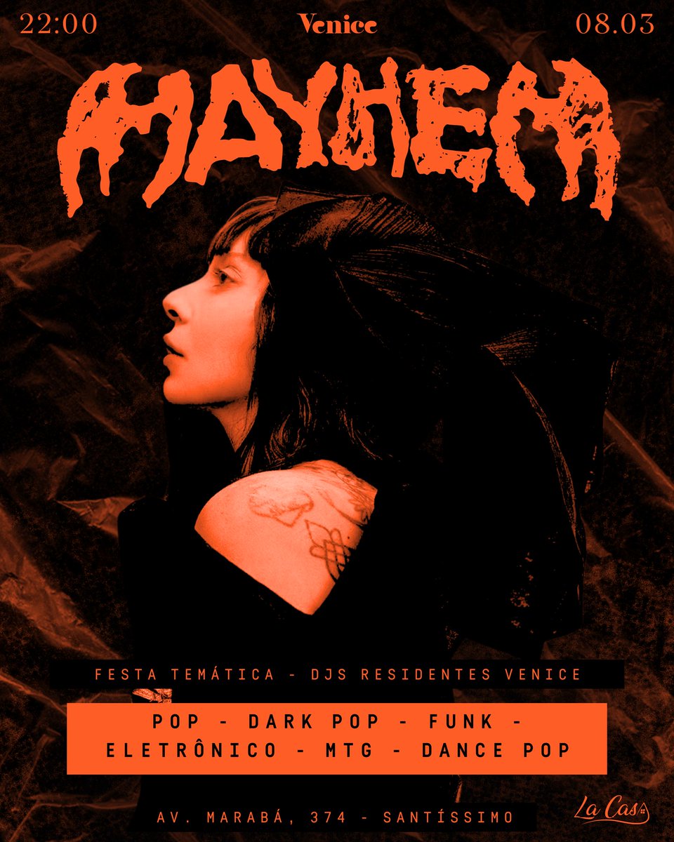 venice_stm's tweet photo. 💥 Mayhem: uma noite de caos em celebração à Lady Gaga!

👯‍♀️ Prepare-se para reviver os maiores hits da nossa Mother Monster

🔊 DJs Residentes Venice comandando a pista com Pop, Dark Pop, Funk, Eletrônico, MTG e Dance Pop. https://t.co/OB0W09zxTM