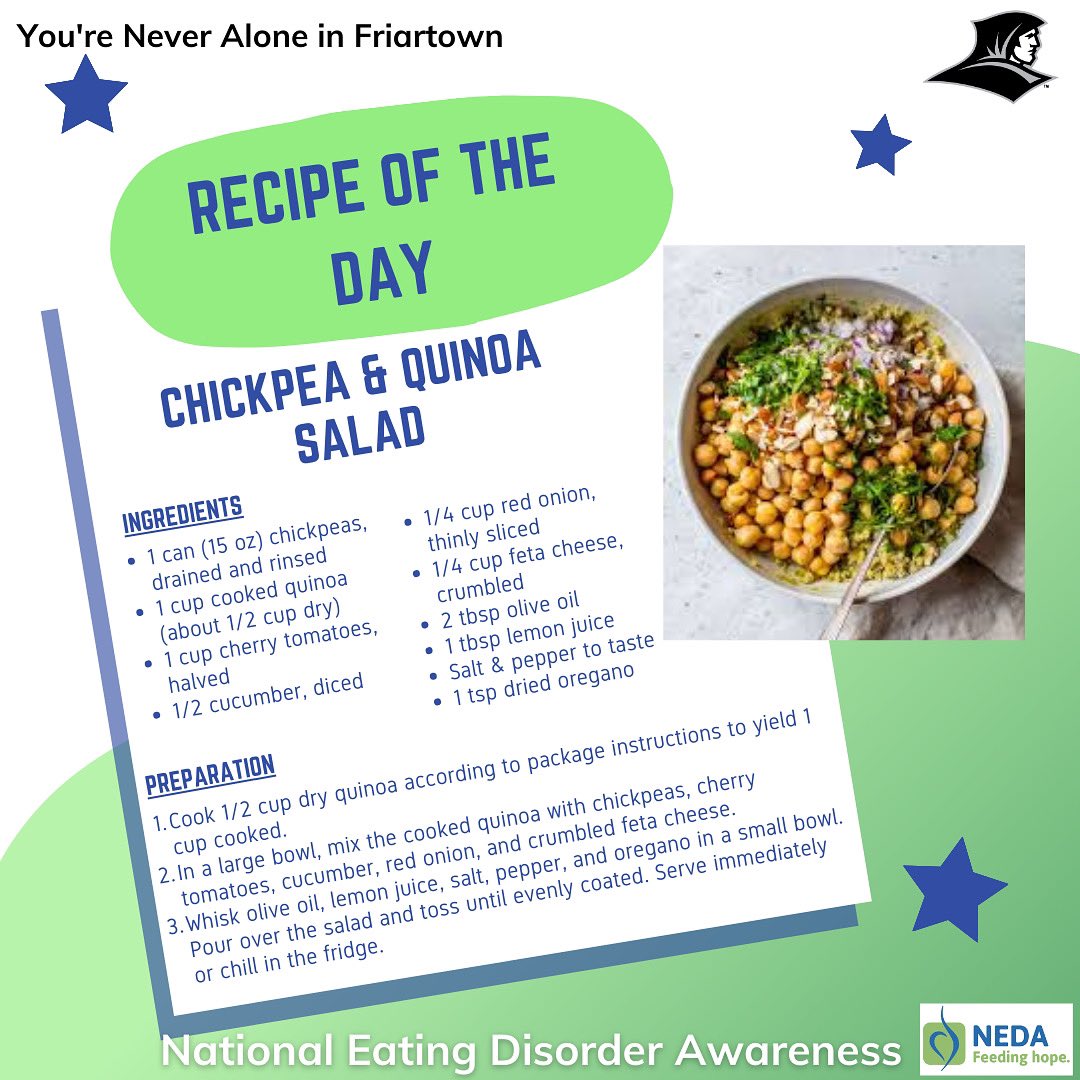 PC_SAAC's tweet image. YUMMY! Try this recipe out for your next lunch and add some grilled chicken if you’re feeling fancy! #NEDAwarenesss #ComeAsYouAre