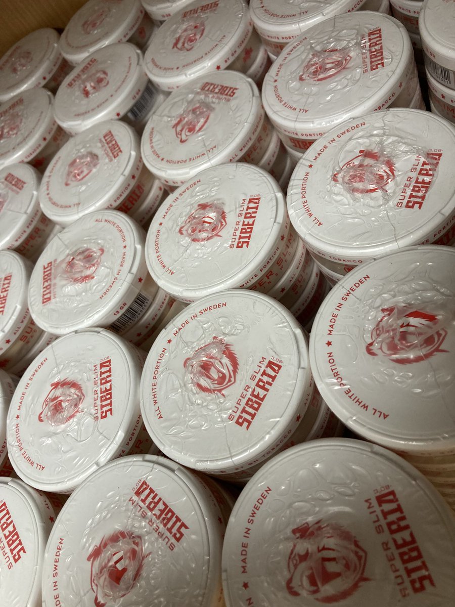 New range of Siberia All Whites in Stock!! 
Siberia All White MINIPODS
Siberia All White ULTRA SLIM 
Siberia All White Super Slim 

All available on our website at podsandpouches.co.uk 

#nicopods #snus