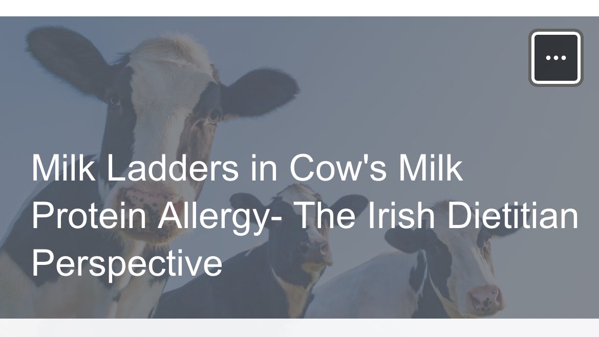 Niamh O'Connor RD (@corknutrition) on Twitter photo Calling all CORU registered #dietitians in Ireland who see children (aged 0-18 years) with cow's milk protein allergy (#CMPA) to complete a <a href="/UCC/">UCC Ireland</a> research survey. Please share to boost response rate.
Link to survey:
search.app/D8gpGZn7xaGNCd… Calling all CORU registered #dietitians in Ireland who see children (aged 0-18 years) with cow's milk protein allergy (#CMPA) to complete a <a href="/UCC/">UCC Ireland</a> research survey. Please share to boost response rate.
Link to survey:
search.app/D8gpGZn7xaGNCd…