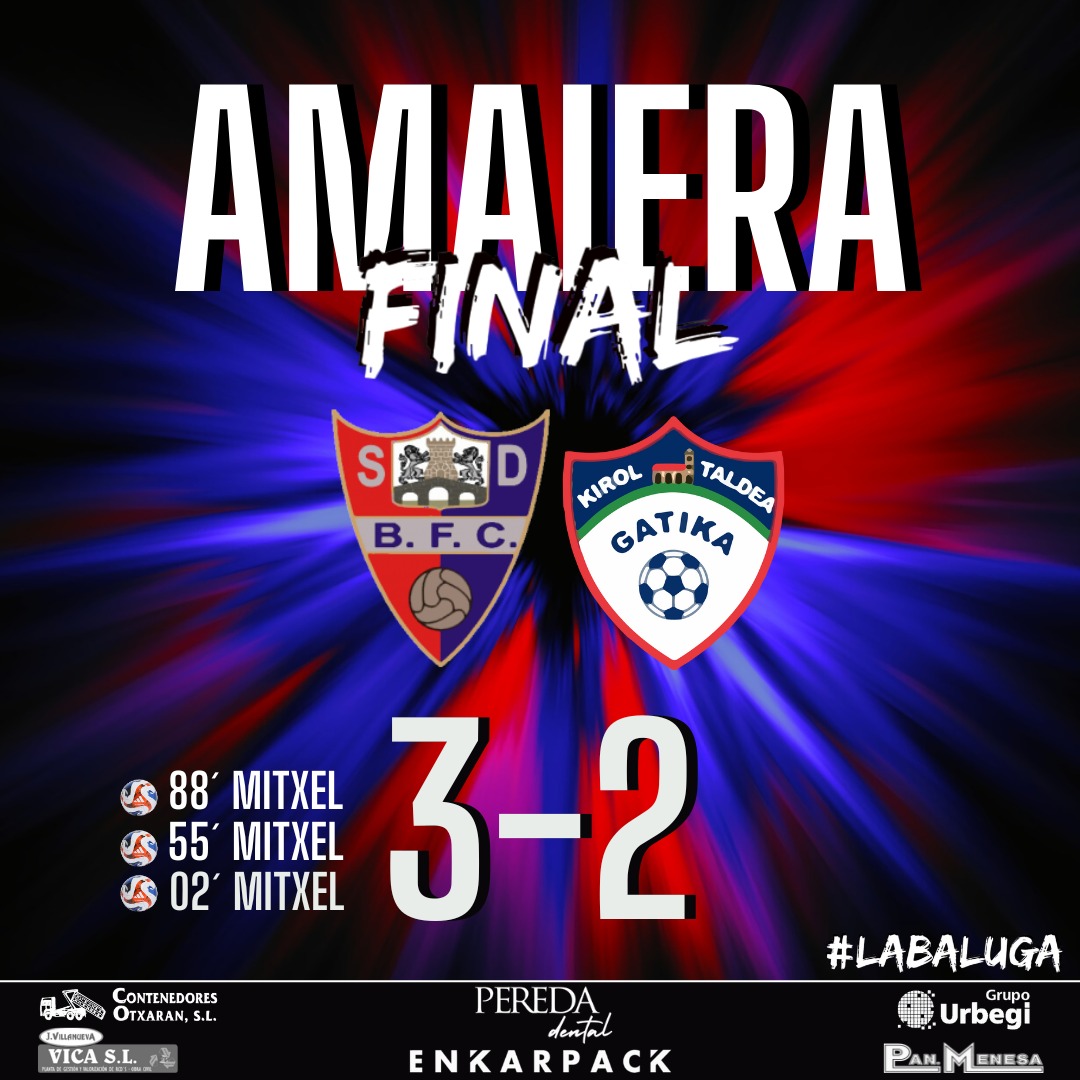 𝐁𝐀𝐋𝐌𝐀𝐒𝐄𝐃𝐀 𝟑-𝟐 𝐆𝐀𝐓𝐈𝐊𝐀

Los tres puntos se quedan en casa tras un gran partido de los nuestros y de los 3 goles de Mitxel 💪🏻

Seguimos🔵🔴