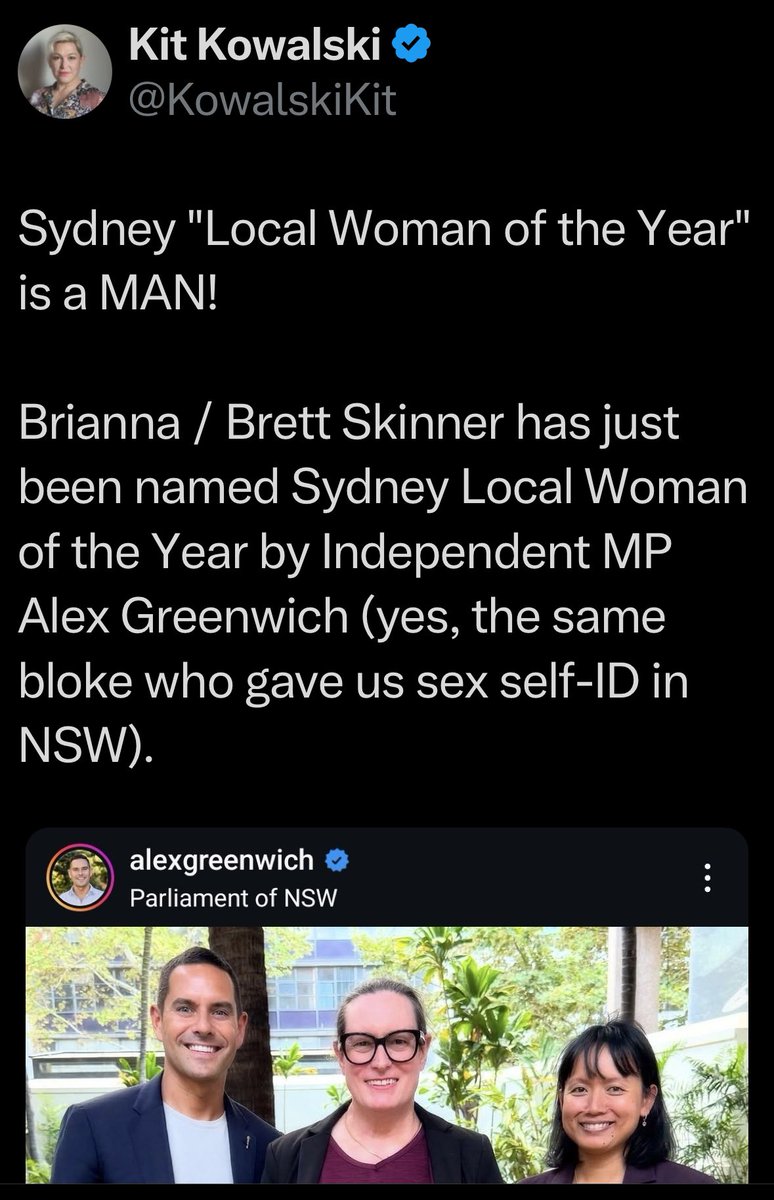 Katherine_deves's tweet photo. 🇦🇺 Sydney appears to have run out of women
Brianna Skinner, retail worker, chilli eater & volunteer for Independent MP Alex Greenwich, wins Local Woman of the Year Award https://t.co/M9MN1KjZXA