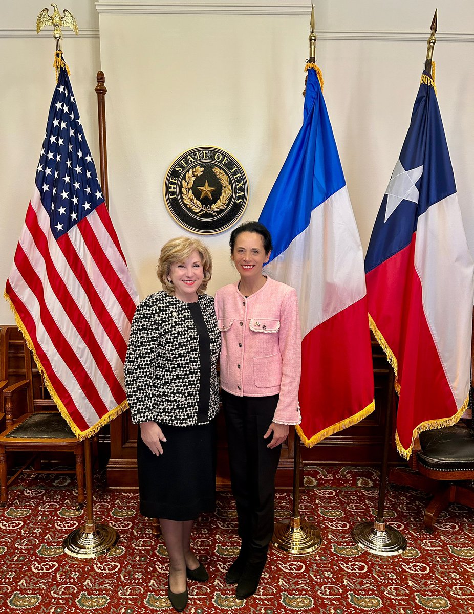 Secretary Nelson met with Consul General Valerie Baraban to discuss the economic relationship between Texas and France. With leading industries in energy and manufacturing, Texas remains a key player in international commerce. 
 
France is currently the United States' 3rd largest