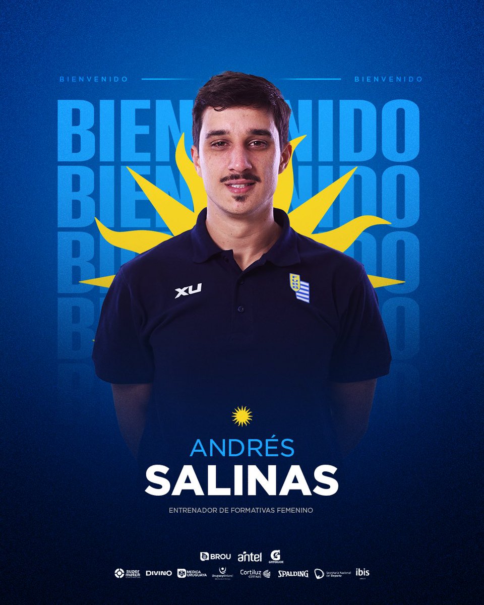 🆕 𝐀𝐧𝐝𝐫𝐞́𝐬 𝐒𝐚𝐥𝐢𝐧𝐚𝐬 es el nuevo entrenador de las Selecciones Formativas Femeninas.

👋🏻 ¡𝗕𝗜𝗘𝗡𝗩𝗘𝗡𝗜𝗗𝗢!

🇺🇾 #SomosEquipoSomosUruguay