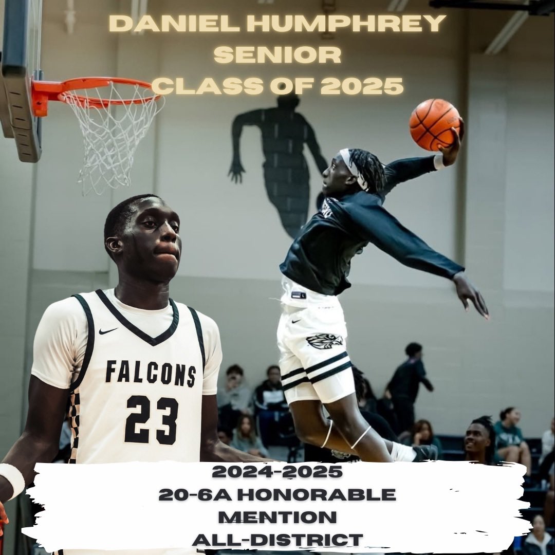 Congratulations to Foster’s Daniel Humphrey on his 20-6A Honorable Mention selection