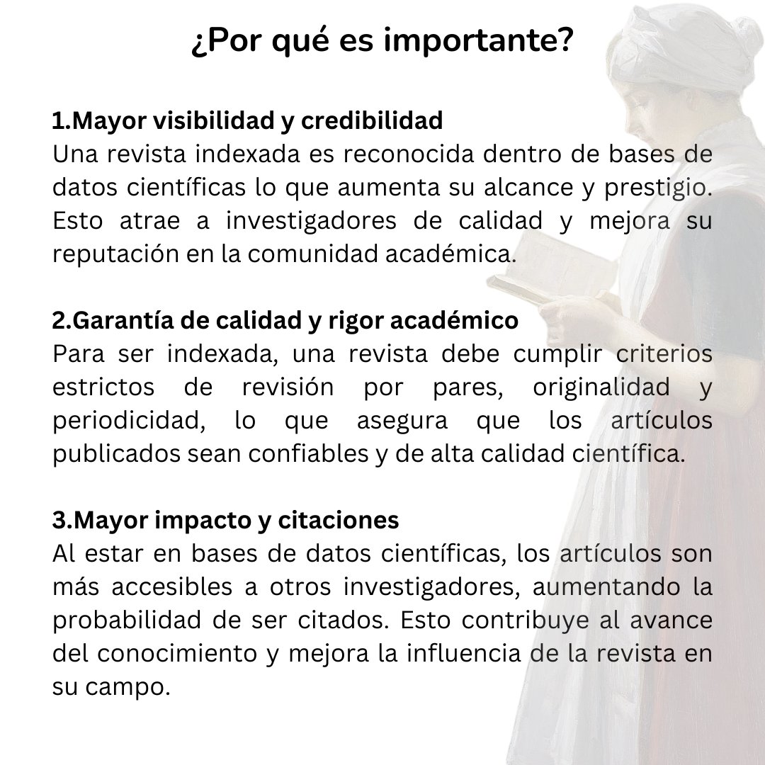 CuadTeolUCN's tweet image. ¿Sabes que es la indexación de revistas y cuál es su importancia?
Aprendamos juntos/as  para seguir impulsando la investigación y aumentando la visibilidad y el influjo de nuevos trabajos!
#UCN #cuadernosdeteologia #indexacion  #investigacioncientifica