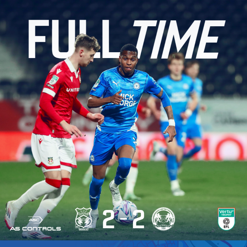 theposh's tweet photo. FULL-TIME... We did it, we are off to Wembley again...! It's a 4-2 win on penalty kicks...! 

2-0 down at half-time the boys, a last minute equaliser and our skipper sends us through with the winning penalty kick. 

Full-time brought to you by AS Controls. 

🔴 2-2 🎩 | #pufc https://t.co/Eo4NRucAxC