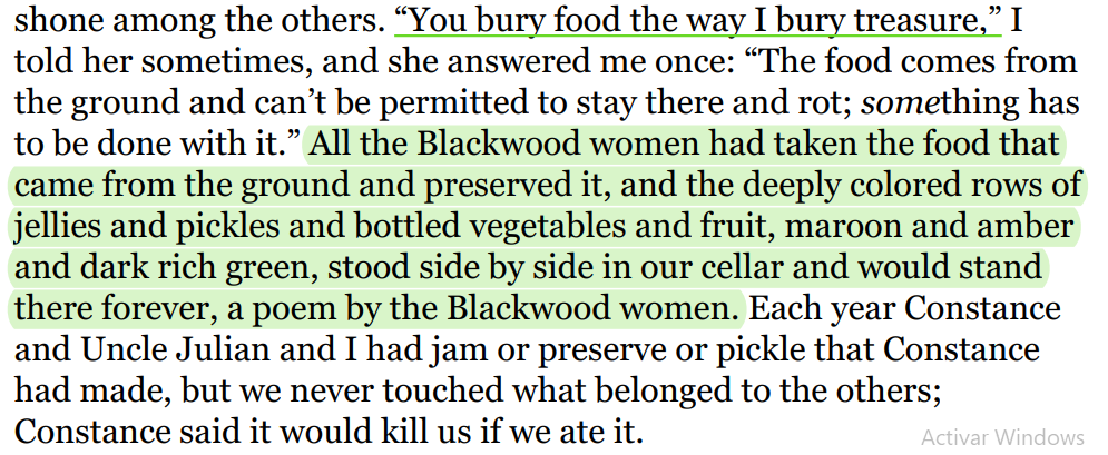 Bookfairy14's tweet photo. "You bury food the same way I bury treasure" 

• we have always lived in the castle - Shirley Jackson https://t.co/TYYkRUGbTZ