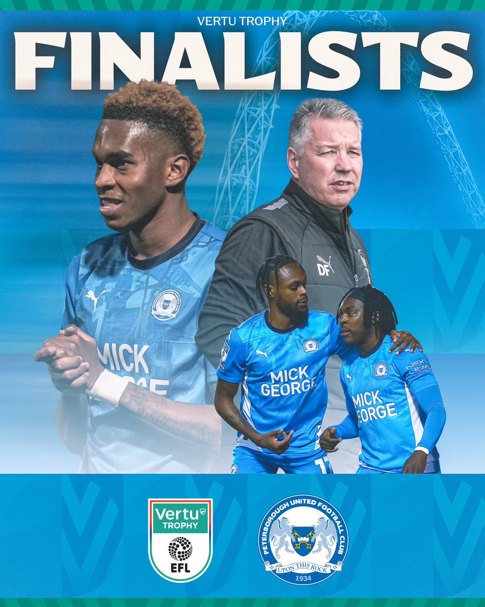 🏆 <a href="/theposh/">Peterborough United</a> ARE BACK AT <a href="/wembleystadium/">Wembley Stadium</a>!

#EFL | #VertuTrophy