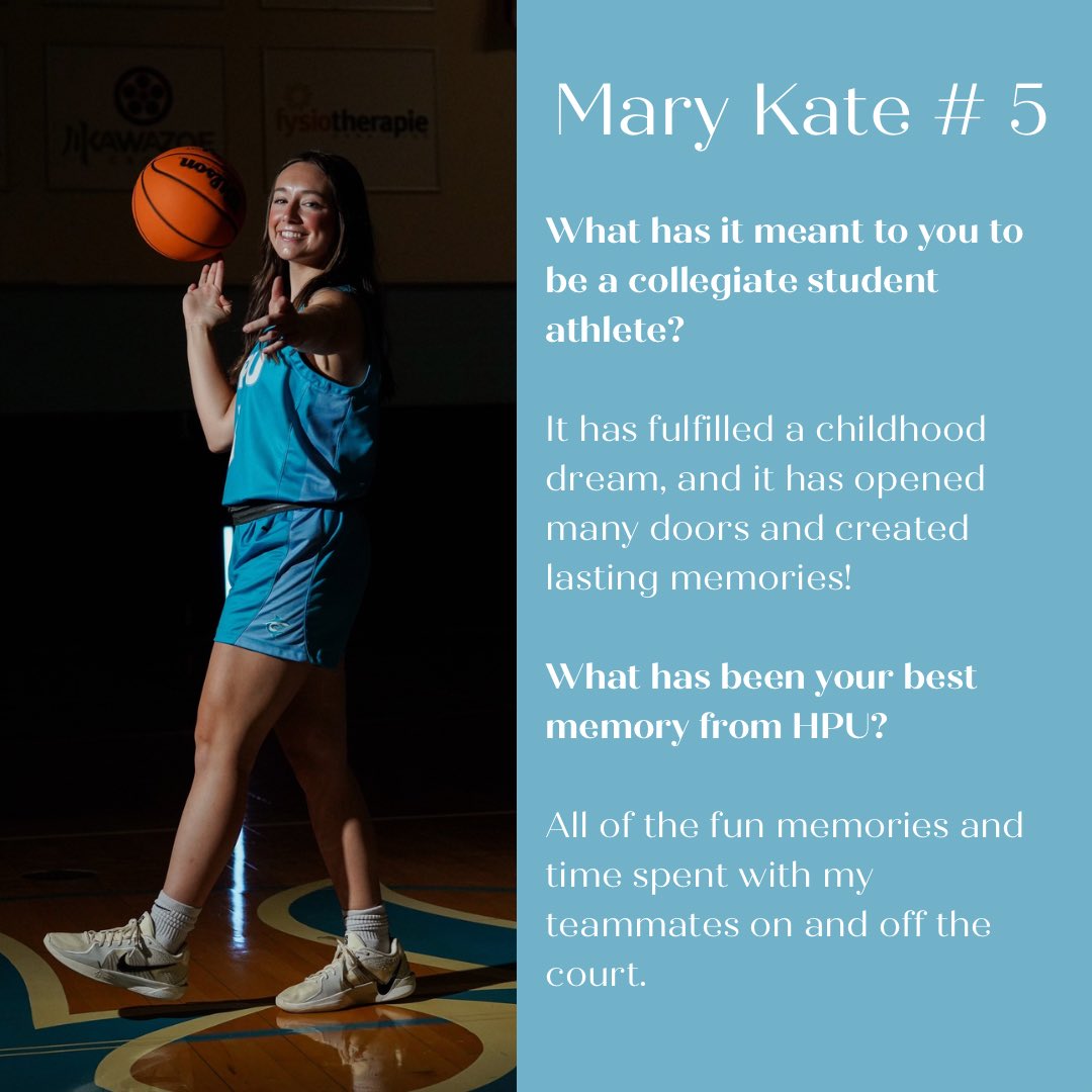 HPUSHARKSWBB's tweet image. Tomorrow is Senior Night for the Sharks! Join us in celebrating our senior class and learn about their journey. Thank you to all our seniors for their hard work and commitment to both the sport and HPU!
Introducing #5 Mary Kate King from Dubuque, Iowa!
#goSharks🦈