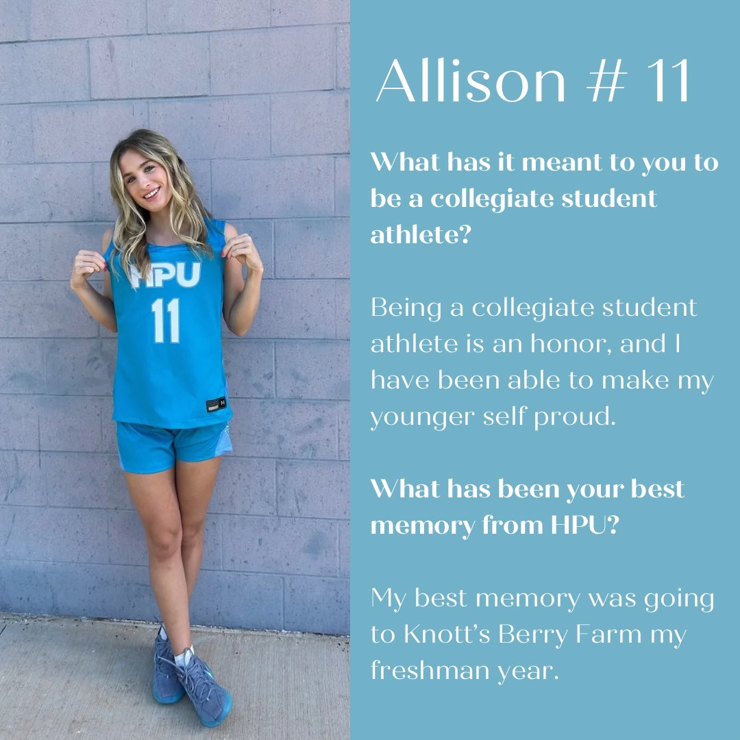 HPUSHARKSWBB's tweet image. Tomorrow is Senior Night for the Sharks! Join us in celebrating our senior class and learn about their journey. Thank you to all our seniors for their hard work and commitment to both the sport and HPU!
Introducing #11 Allison Ross from Boise, Idaho!
#goSharks🦈