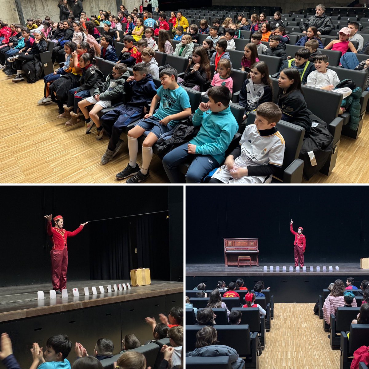 Ahir a la tarda, els nens i nenes de 3r i 4t, vam assistir al centre cívic Virgínia Amposta per veure l’obra de teatre musical “Piano clown”. Vam gaudir molt de l’humor i de la seva música. 🎭🎹🎶