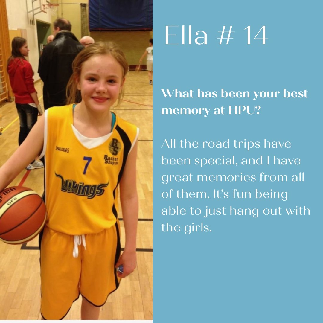 HPUSHARKSWBB's tweet image. Tomorrow is Senior Night for the Sharks! Join us in celebrating our senior class and learn about their journey. Thank you to all our seniors for their hard work and commitment to both the sport and HPU!
Introducing #14 Ella Berge from Stockholm, Sweden!
#goSharks🦈