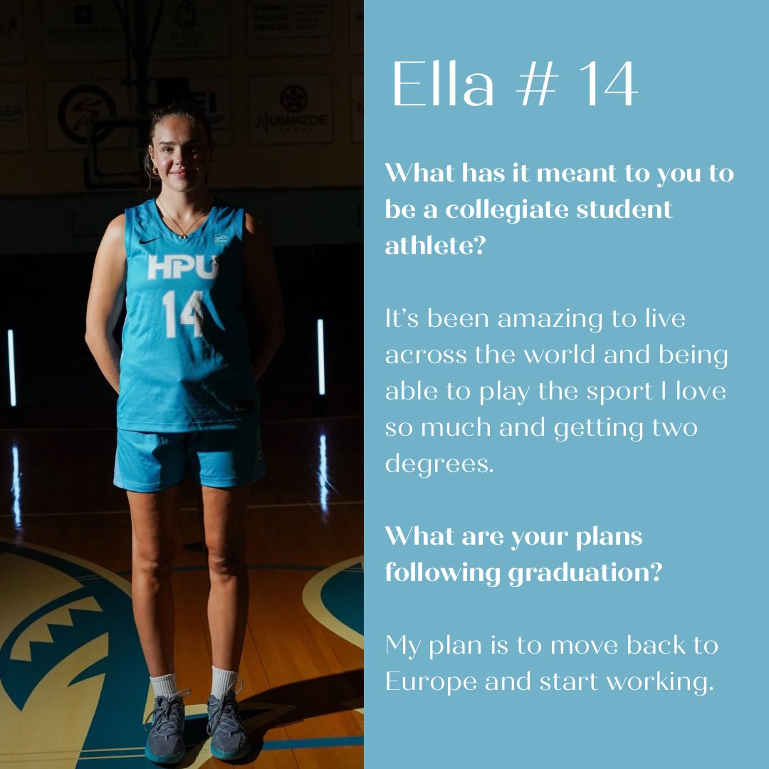HPUSHARKSWBB's tweet image. Tomorrow is Senior Night for the Sharks! Join us in celebrating our senior class and learn about their journey. Thank you to all our seniors for their hard work and commitment to both the sport and HPU!
Introducing #14 Ella Berge from Stockholm, Sweden!
#goSharks🦈