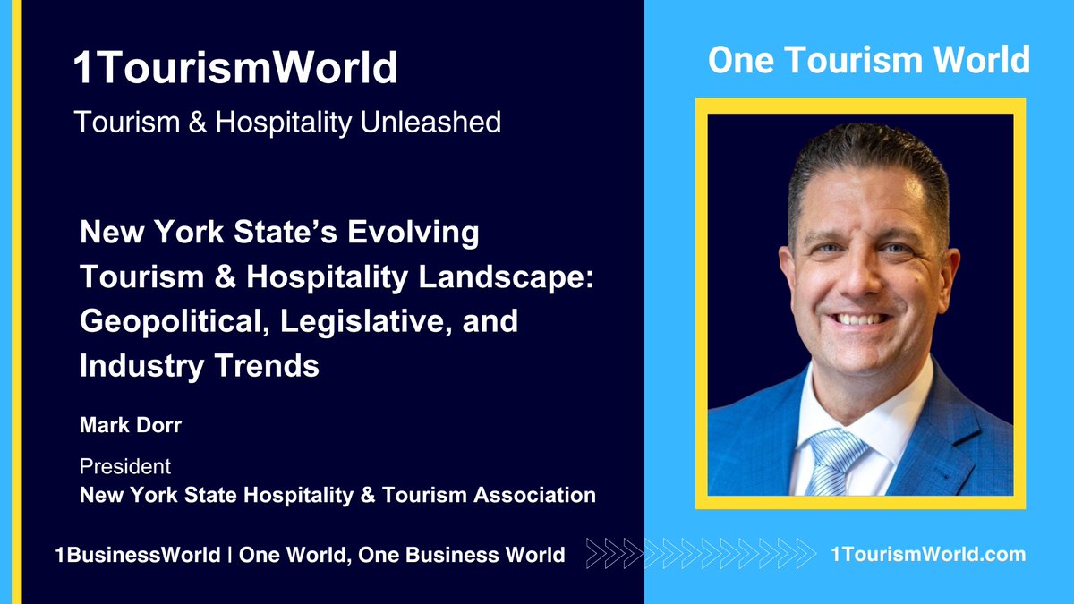 NYSHTA President Mark Dorr was a speaker at the 1TourismWorld | 2025 Global Tourism Conference this morning! Mark set the tone with an analysis of New York State’s evolving tourism and hospitality landscape, focusing on geopolitical, legislative, and industry dynamics.