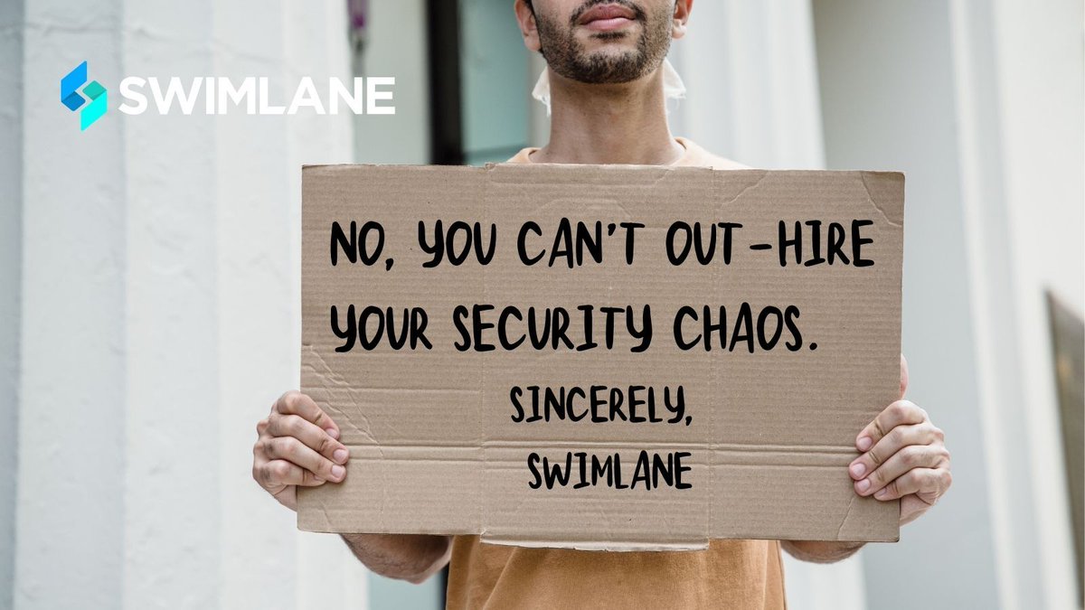 Meet Swimlane Dude with a Sign—here to offer you some solid (and sometimes sarcastic, but REAL) advice. It's time to invest in the all-in-on platform that equips your team to take back control.

With Swimlane, you're always in control.
bit.ly/3EZvVOj

#ControlYourChaos