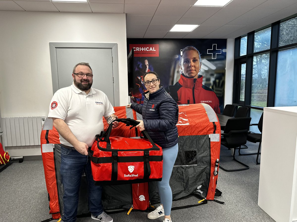 Big thanks to Peter, CEO of Safe Shel, for reaching out &amp; letting us trial this incredible inflatable patient protection device!

Shoutout to Megan for visiting our office &amp; showing just how quick &amp; easy it is to deploy. Excited to see it in action!
#SafeShel #InnovationInCare