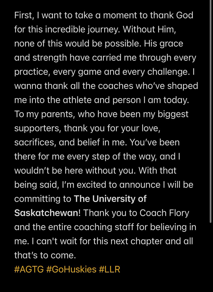 Carlos Teklu⭐️ (@teklucarlos) on Twitter photo #AGTG I’m extremely excited to announce I’m 1000% committed to The  University of Saskatchewan!! Thank you to everyone who has been apart of this journey! #GoHuskies <a href="/usask/">U of Saskatchewan</a> <a href="/CoachClovi/">Clovis Lumeka</a> <a href="/HuskieAthletics/">Huskie Athletics</a> 
<a href="/Coach__spence11/">Coach Spence Jones</a> <a href="/AthleticsZca/">ZCA ATHLETICS</a> <a href="/CoachKen17/">Coach Johnson</a> <a href="/SFACoachMartin/">Coach Martin</a> <a href="/RecruitReady/">Recruit Ready</a> #LLR #AGTG I’m extremely excited to announce I’m 1000% committed to The  University of Saskatchewan!! Thank you to everyone who has been apart of this journey! #GoHuskies <a href="/usask/">U of Saskatchewan</a> <a href="/CoachClovi/">Clovis Lumeka</a> <a href="/HuskieAthletics/">Huskie Athletics</a> 
<a href="/Coach__spence11/">Coach Spence Jones</a> <a href="/AthleticsZca/">ZCA ATHLETICS</a> <a href="/CoachKen17/">Coach Johnson</a> <a href="/SFACoachMartin/">Coach Martin</a> <a href="/RecruitReady/">Recruit Ready</a> #LLR