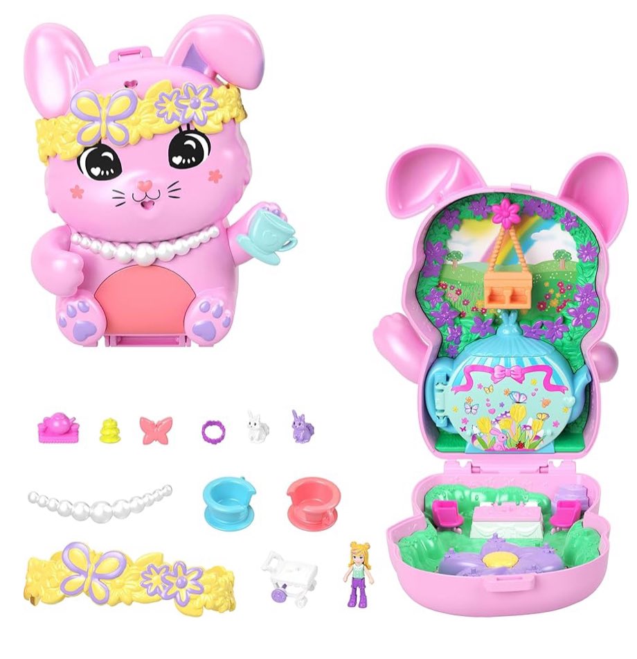 PollyPockets70's tweet photo. 🐰Polly Pocket Tea Party Bunny Compact #pollypocket #bunny #easter https://t.co/hRyxB0Ad36