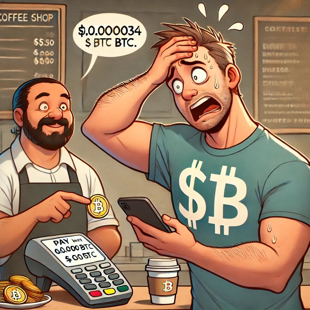 toiletpapertokn's tweet image. Just saw someone pay for their coffee with a crypto wallet, and the barista said, “That’ll be 0.000034 BTC.” Bro just tipped 200% because he couldn’t do the math in time.

#CryptoLife #BitcoinProblems #MathIsHard #HODL
