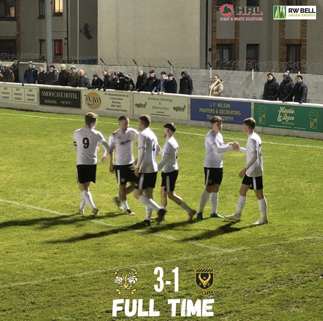 𝐅𝐮𝐥𝐥 𝐓𝐢𝐦𝐞

Clachnacuddin 3-1 Huntly 

A great game of football on display here at Grant Street tonight. 

Goals from Anderson, Cooper &amp; Davidson seal the 3 points for The Lillies!